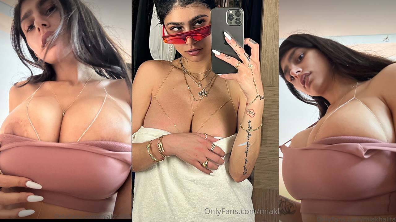 Mia Khalifa Nude Tease Big Nipple Show Off