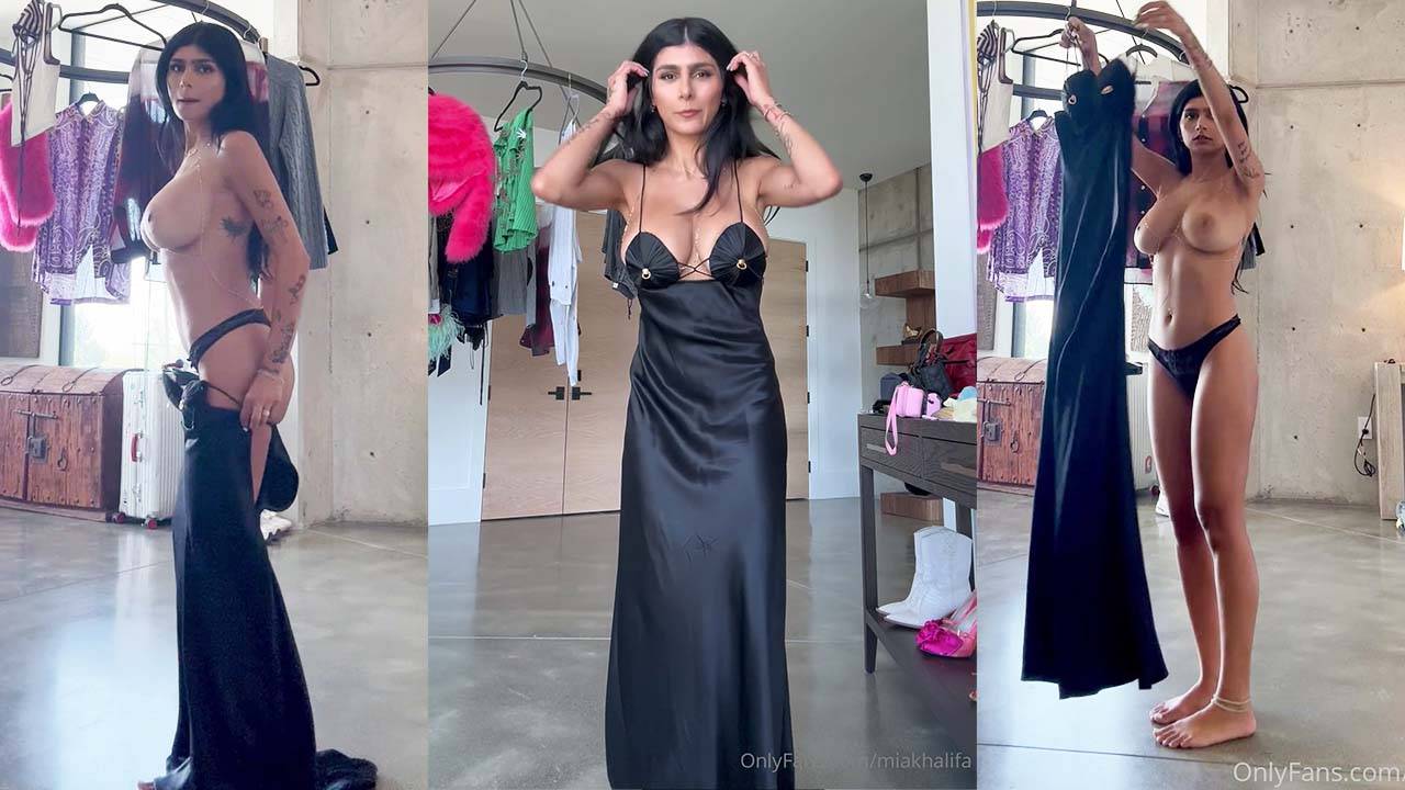 Mia Khalifa Getting Ready Nude On Sexy Dress