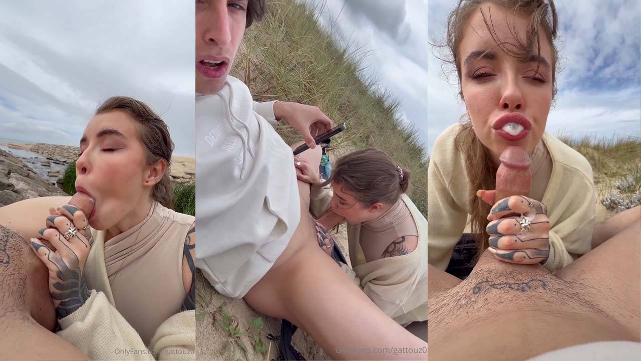 Eden Ivy Public Cum Swallowing BJ Under The Bridge