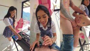 Schoolgirl anal scene